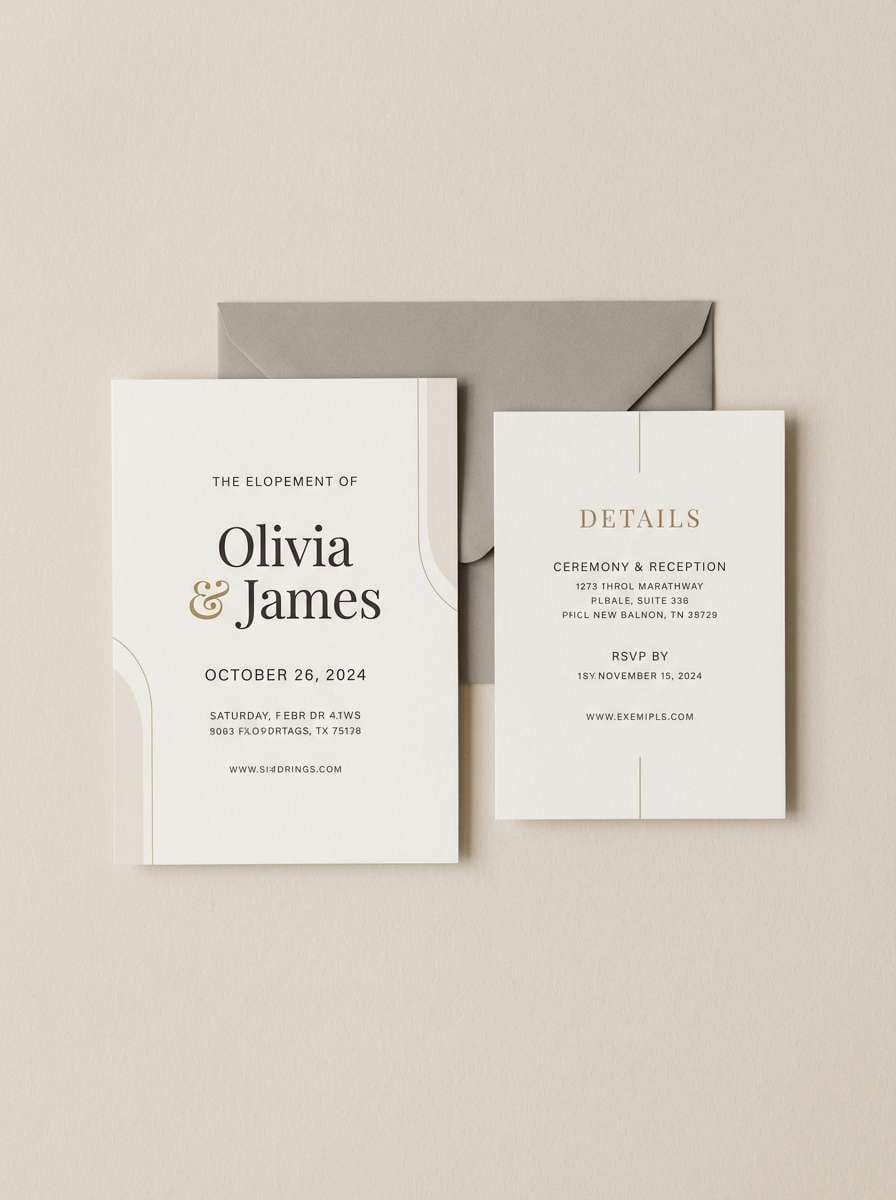 minimal wedding invitations