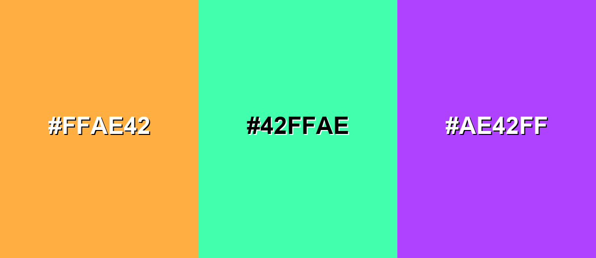 triadic combinations of yellow-orange-color