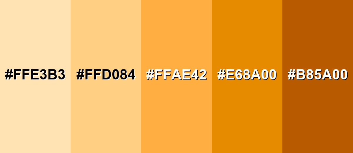 shades and variations of yellow-orange-color