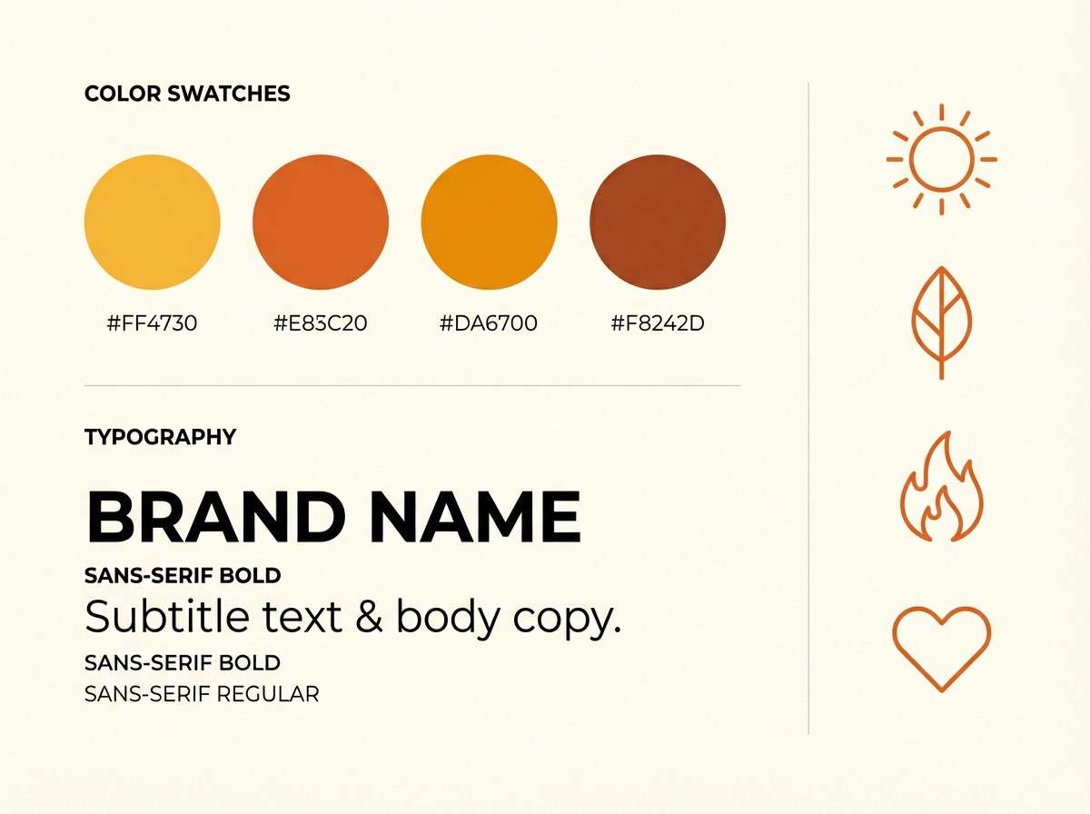 warm brand guidelines layout