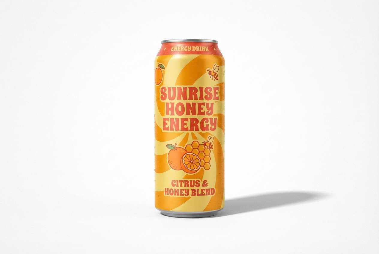 energy drink can mockup