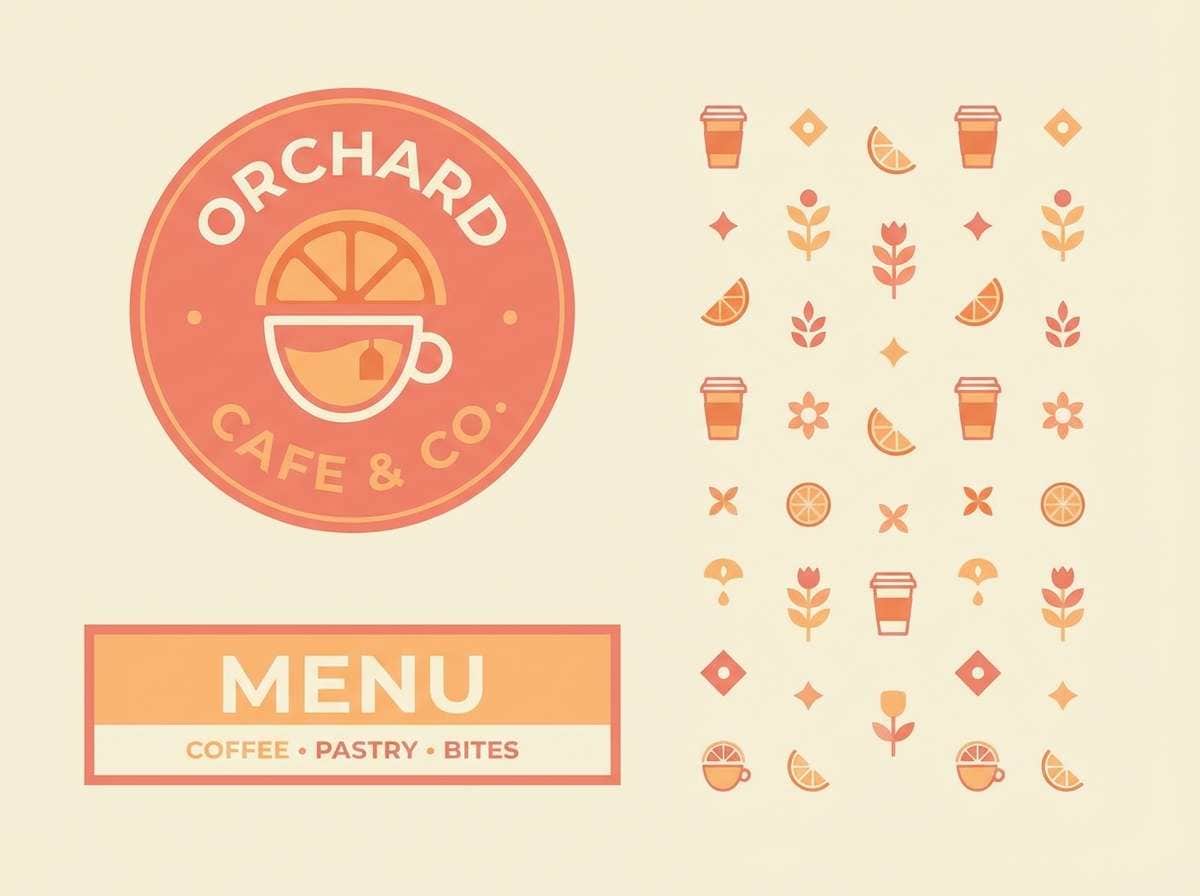 cafe branding set