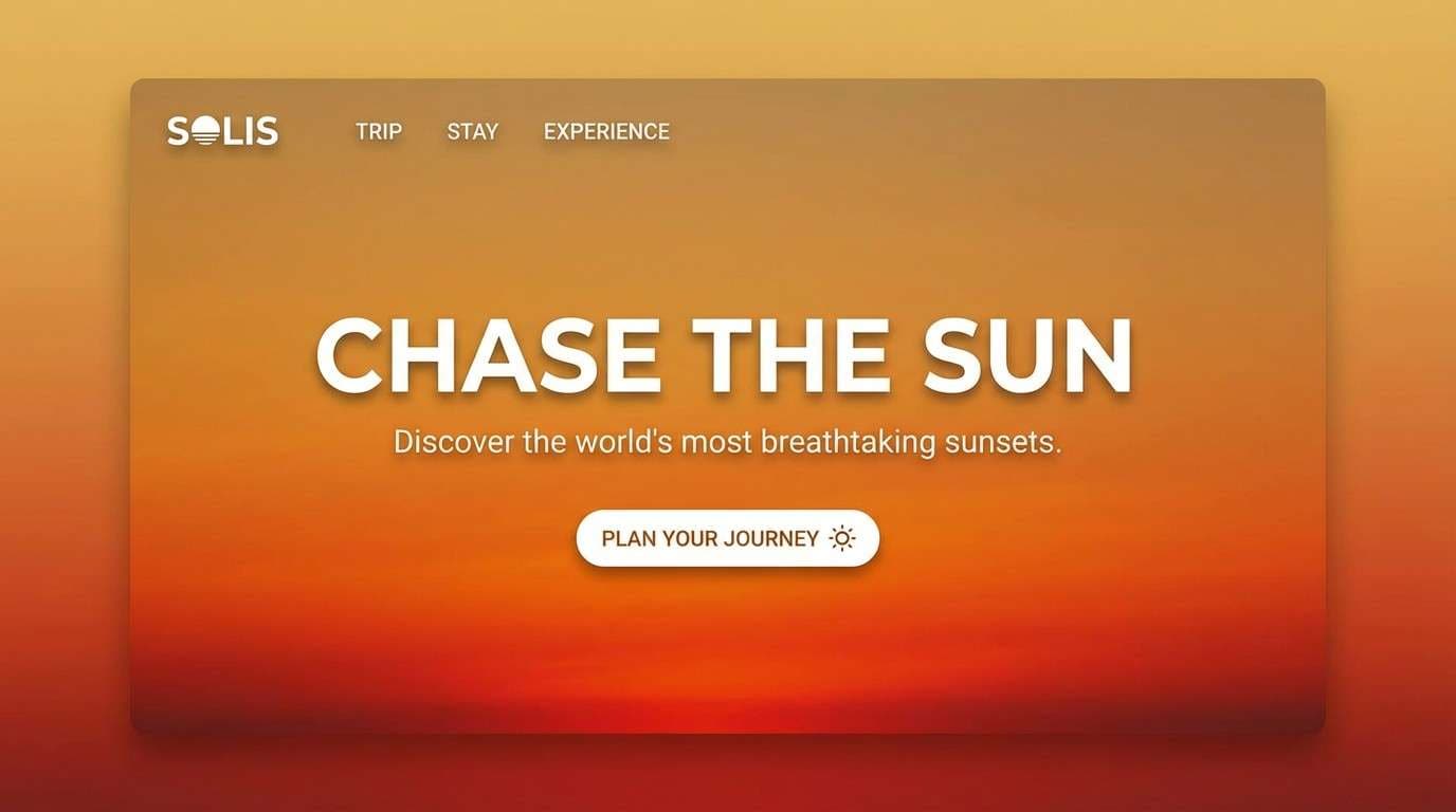 sunset hero ui section