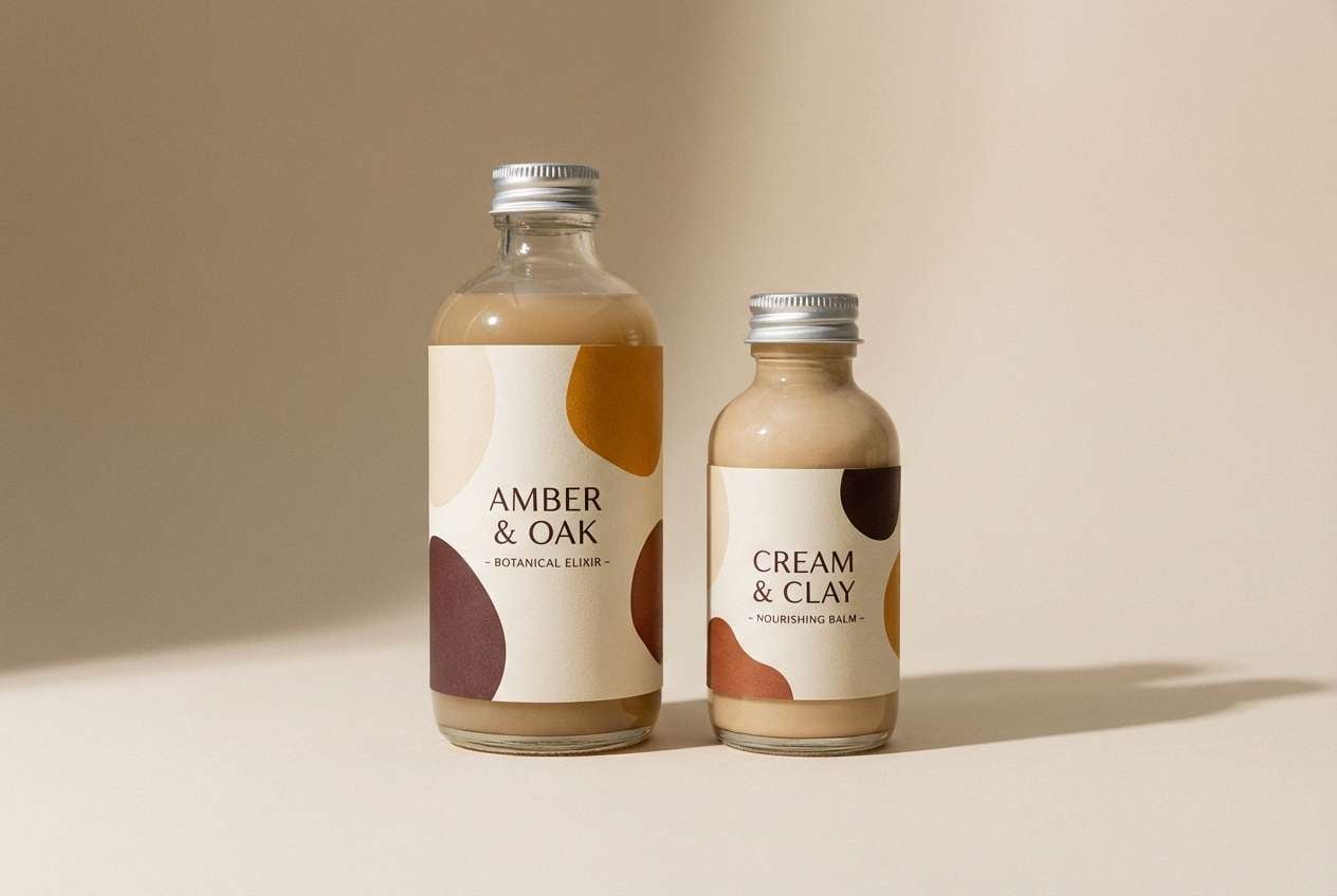minimal label bottle set