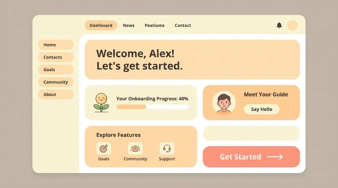 soft sunrise dashboard ui
