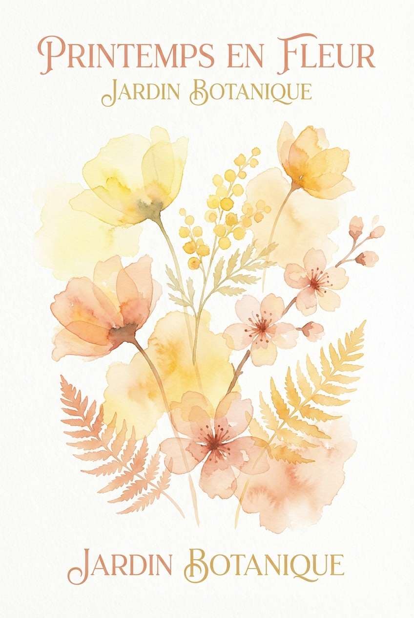 spring bouquet botanical poster
