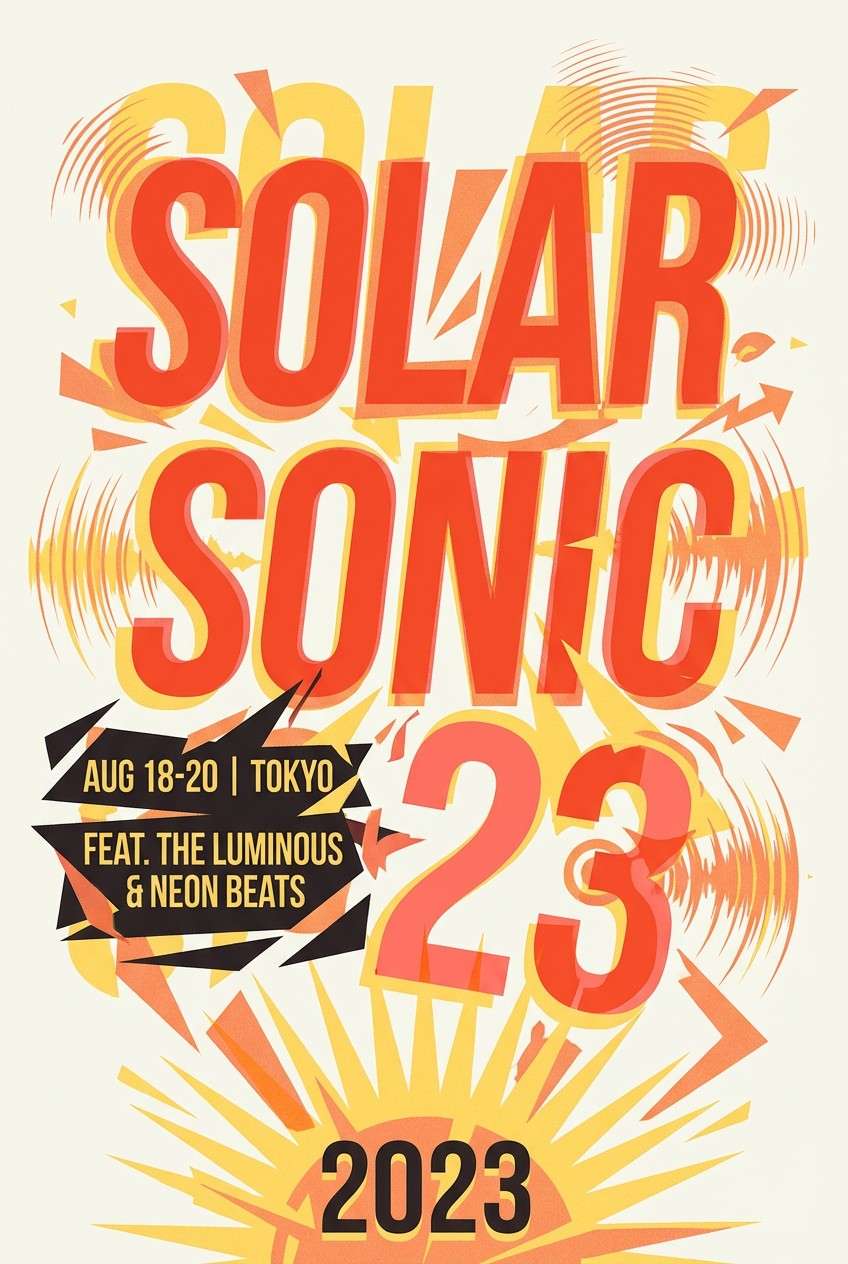 festival peach event poster