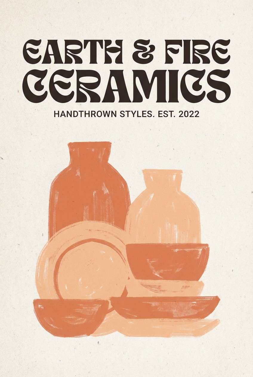 warm clay brand poster