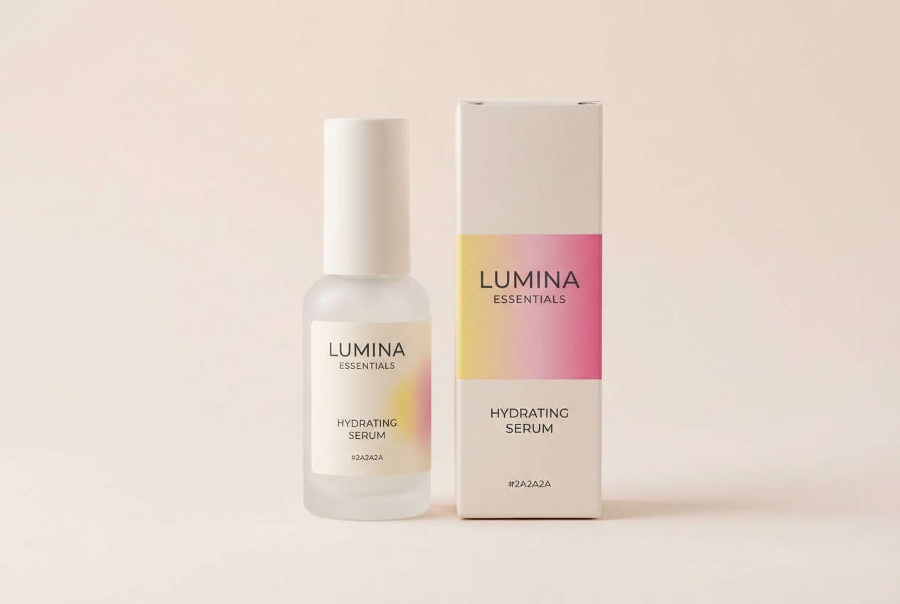 yellow pink skincare packaging studio