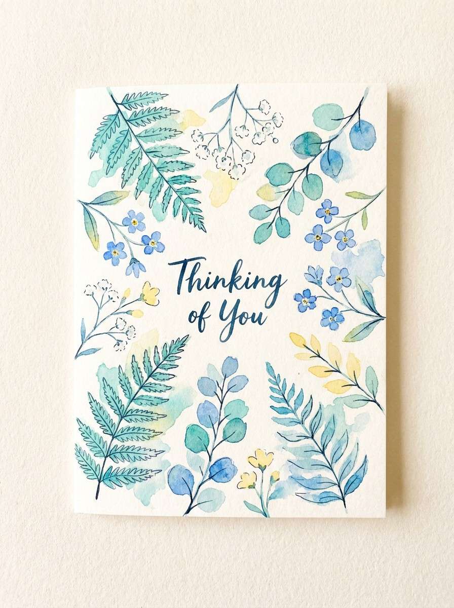 botanical greeting card