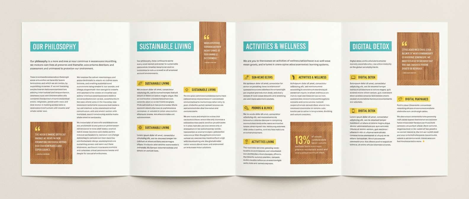 eco resort brochure layout