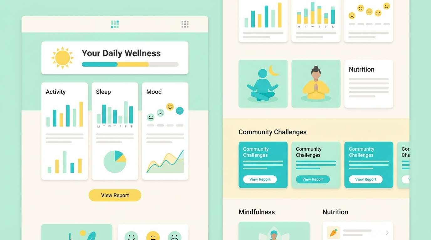 wellness landing ui