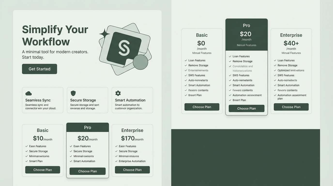 neutral landing page ui