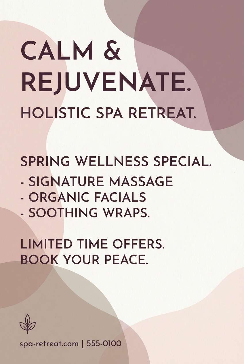 soft mauve spa flyer