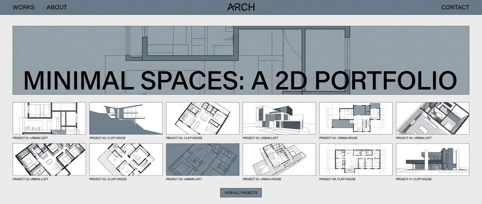 cool gray portfolio layout