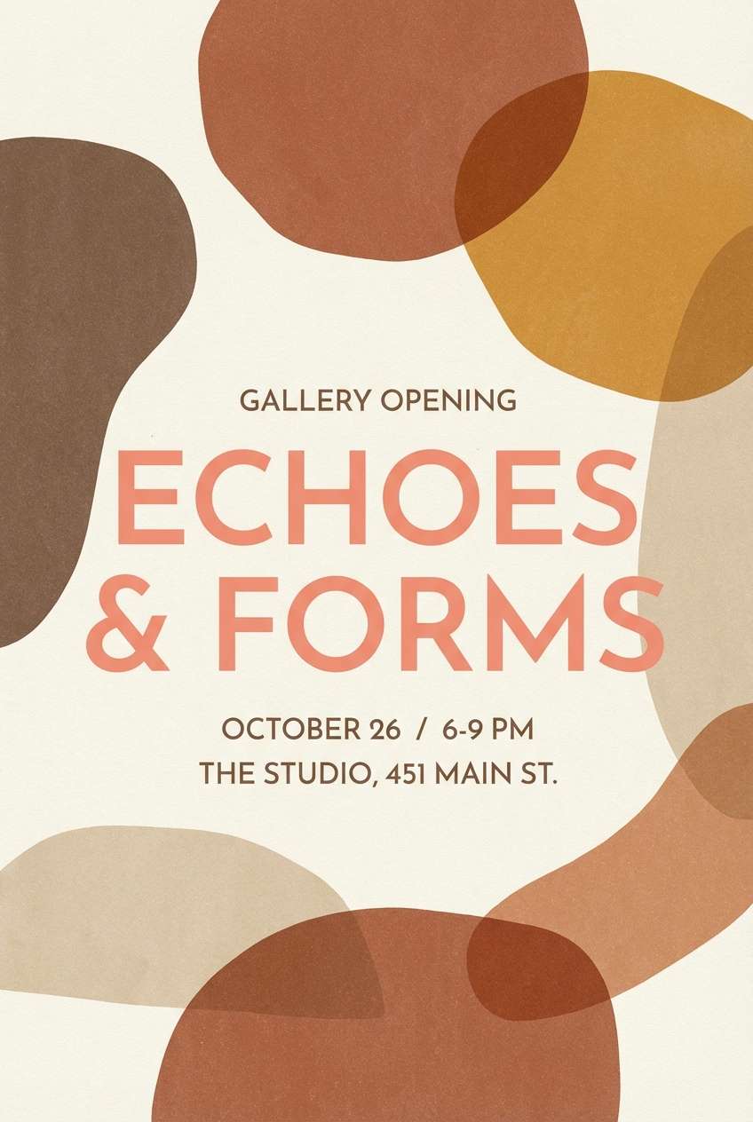 moody poster in earthy tones