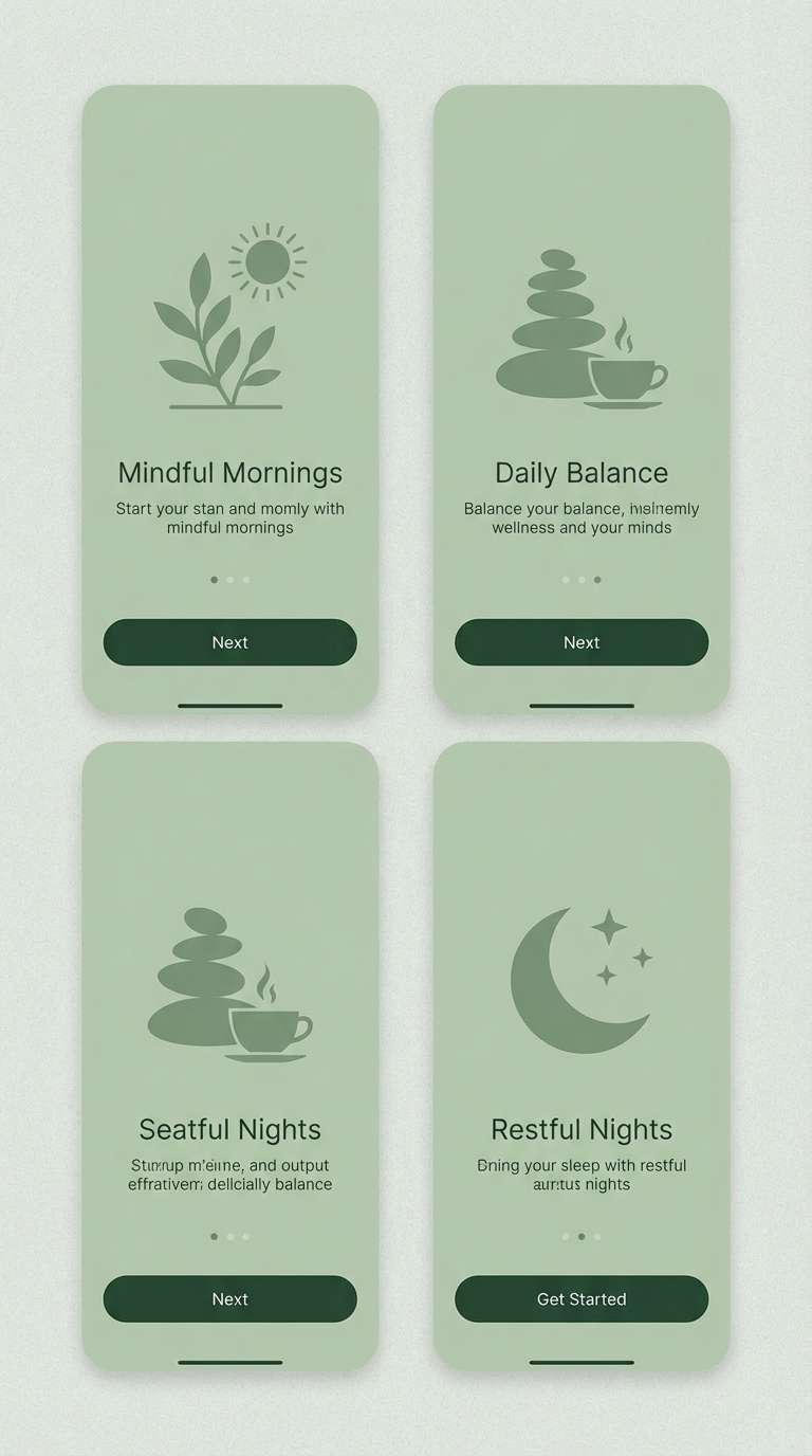 meditation onboarding in sage green