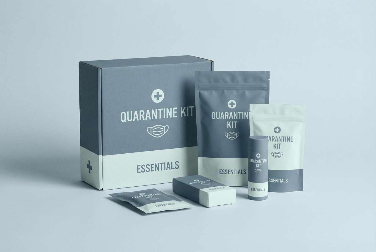 quarantine kit packaging shot