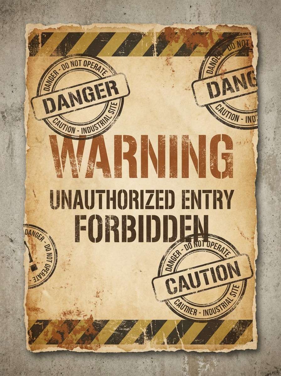 warning flyer graphic design