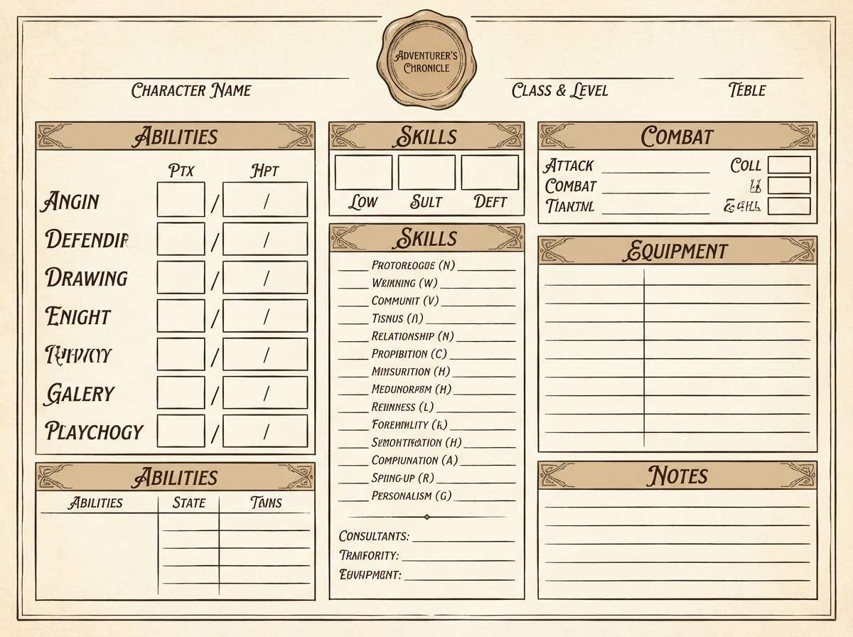parchment rpg character sheet