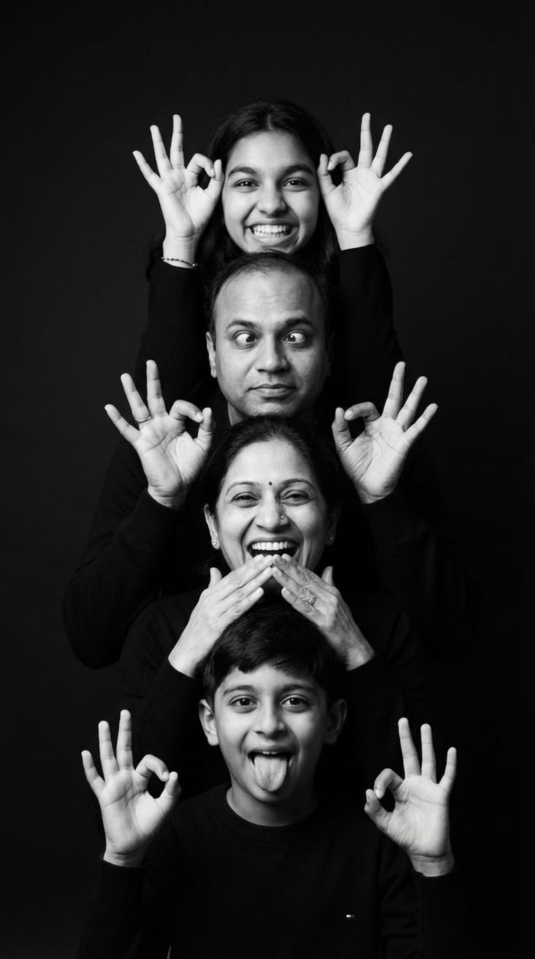 cute family picture prompt