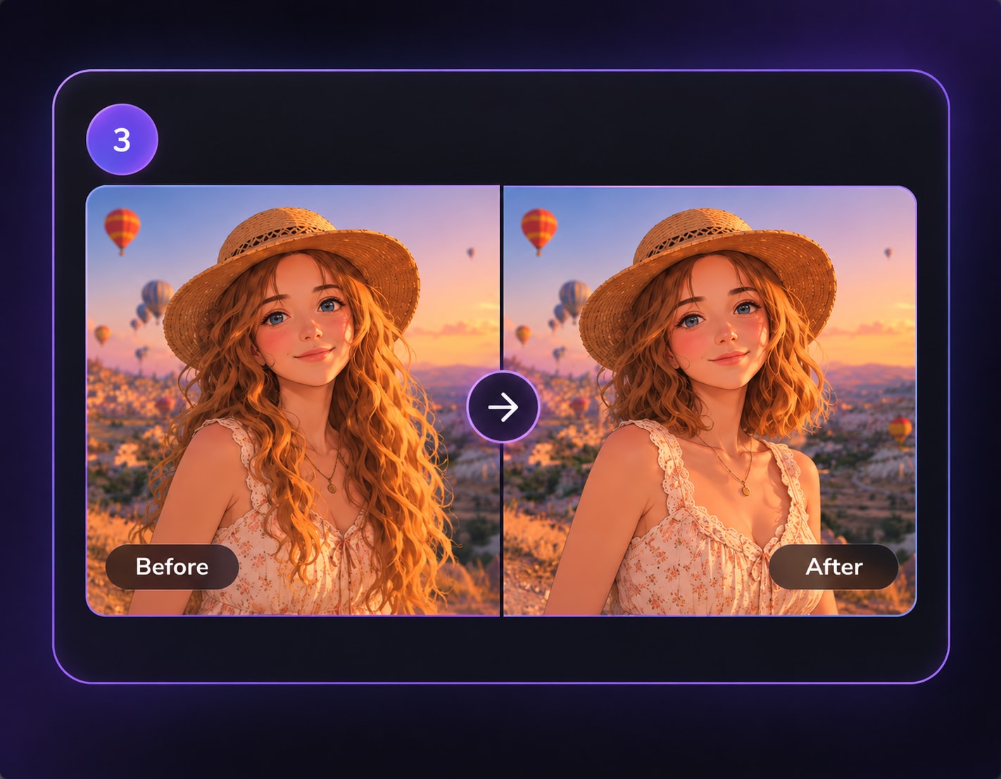 Click Generate to preview a long bob haircut on the uploaded photo