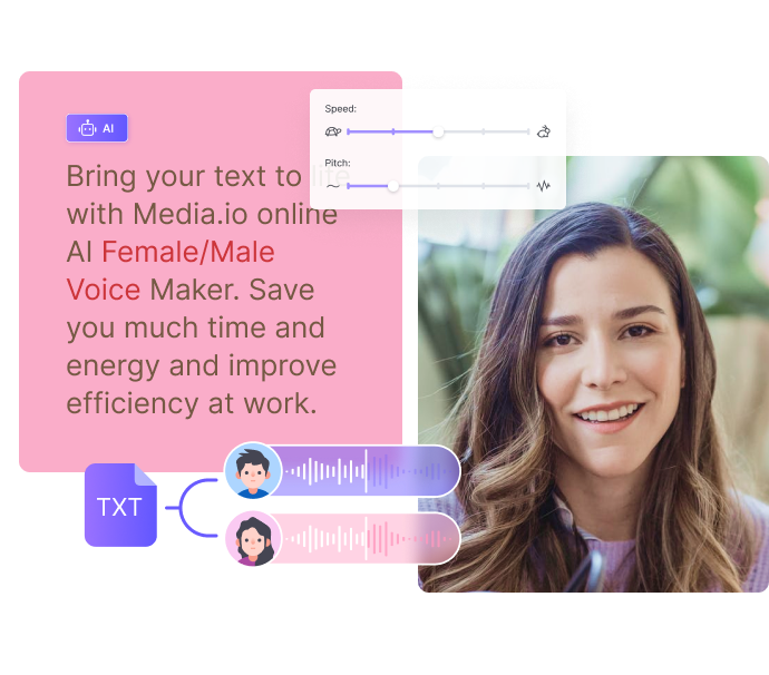 create AI female voice from text online