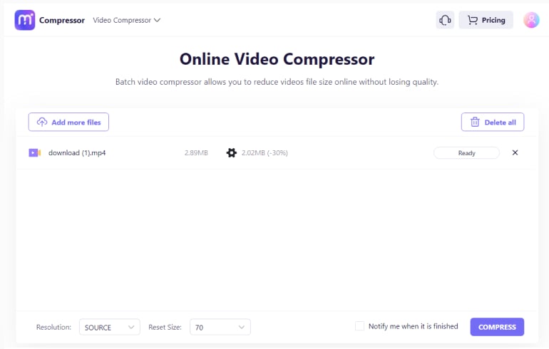 Video compressor online free download