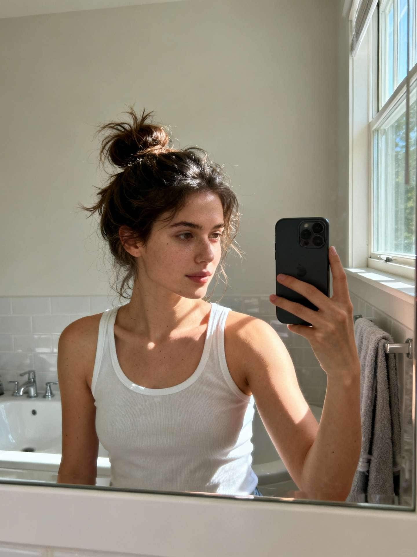Gemini AI Natural Bathroom Selfie