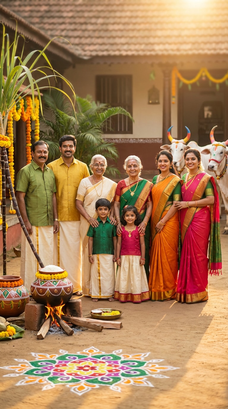 Pongal Family Group Portrait