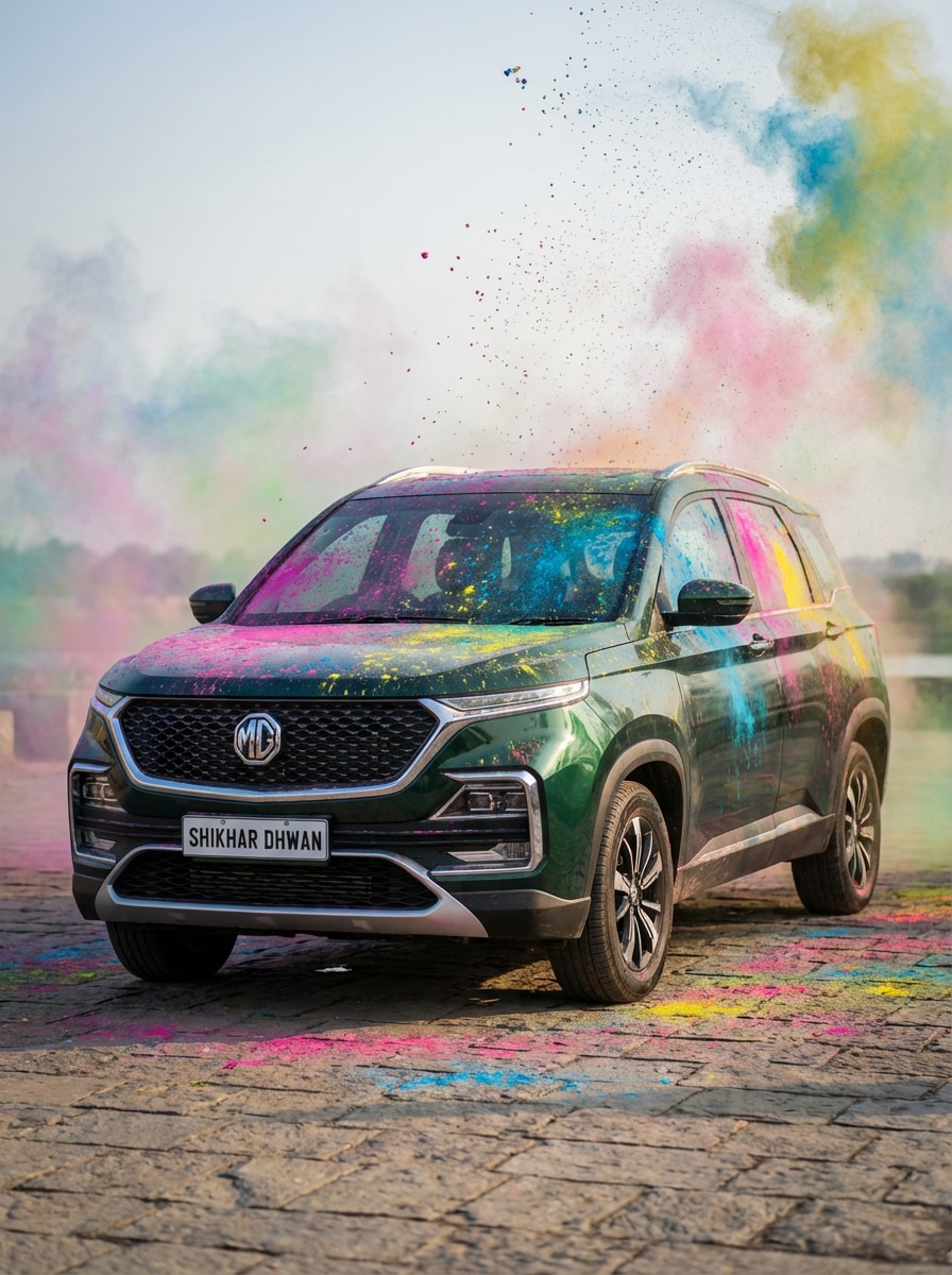 Cinematic Holi Car Scene