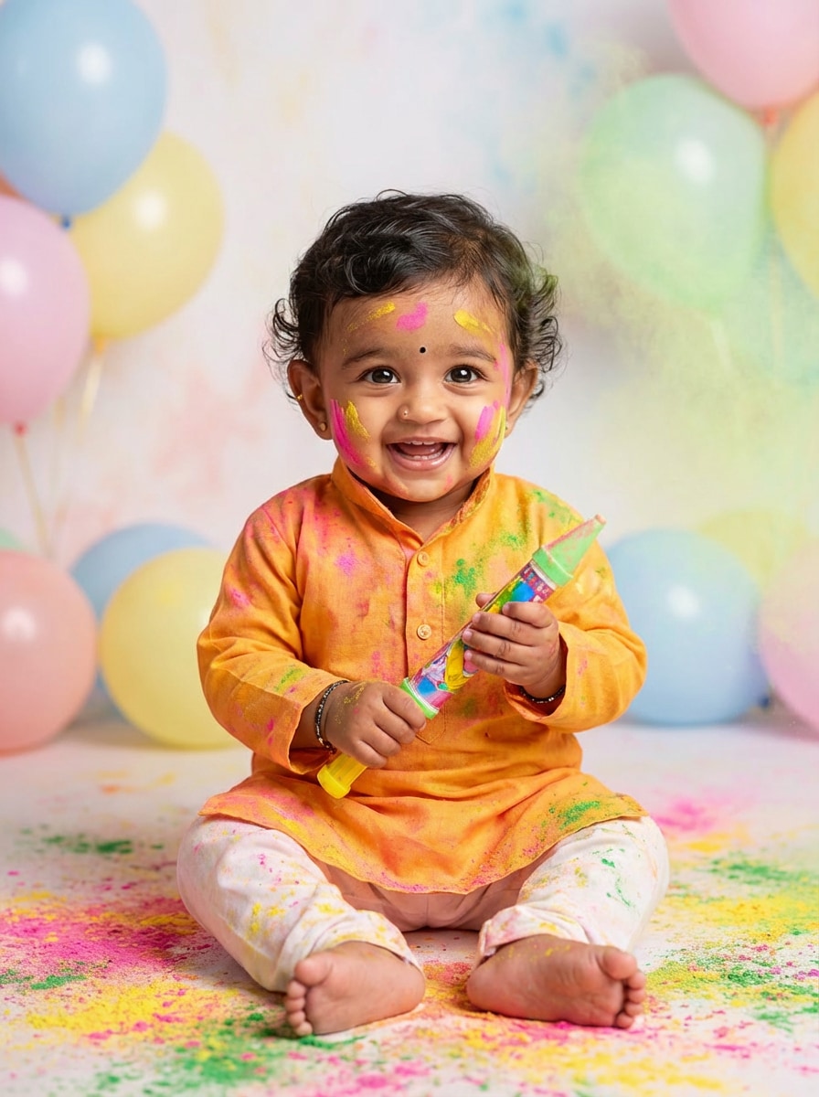gemini holi baby photo prompt