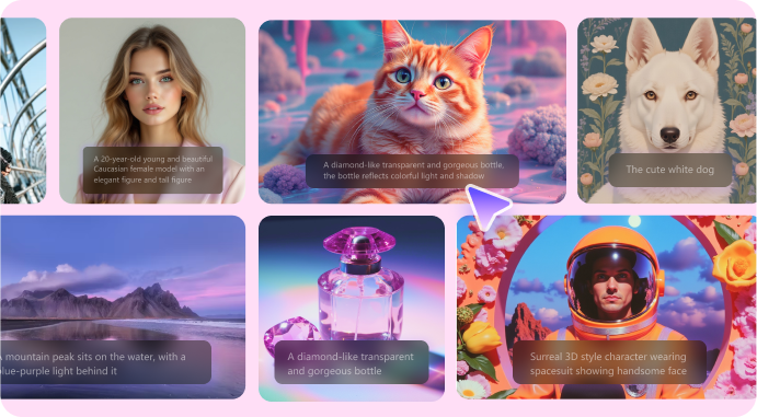 realistic AI image generator interface design