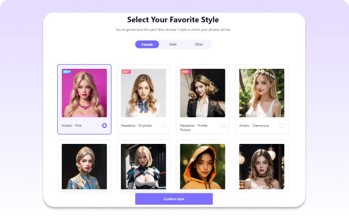 choose barbie AI filter