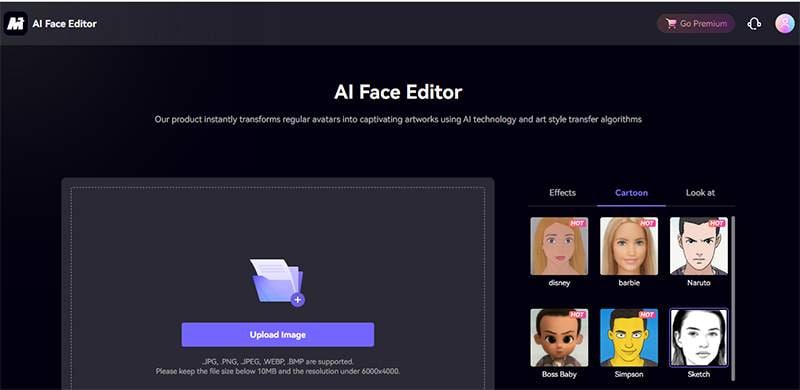 media.io ai face editor