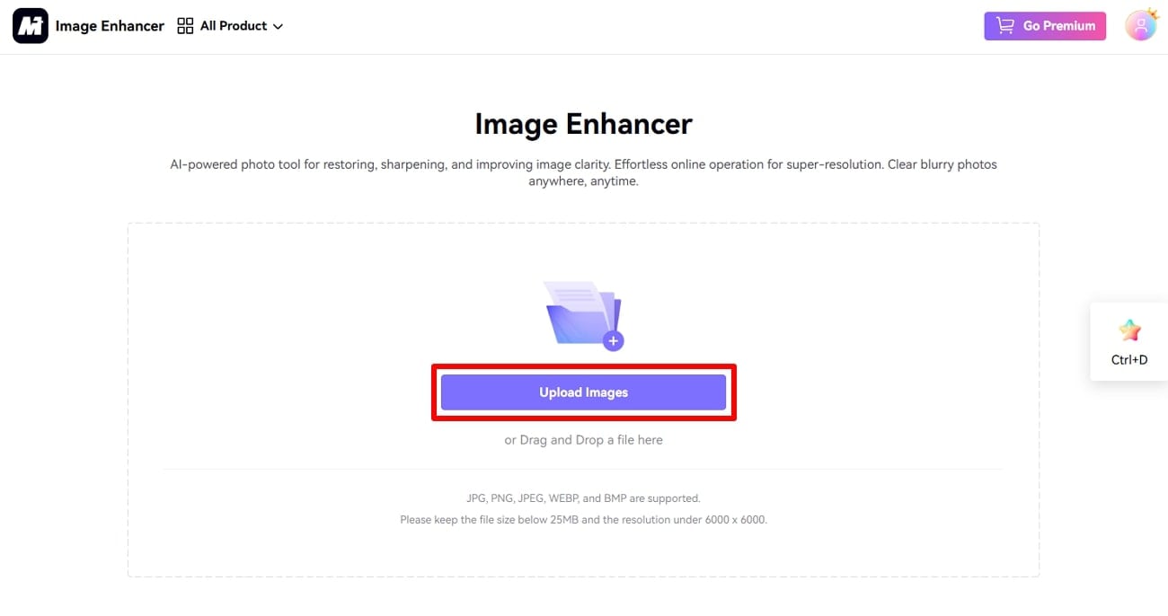 upload images in media io