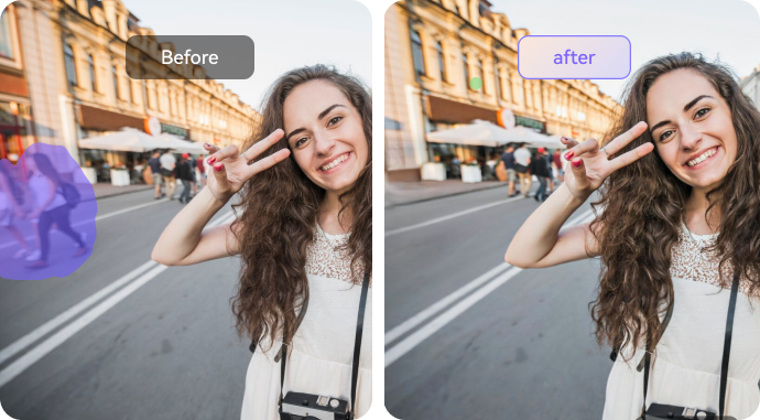 background remover before vs after