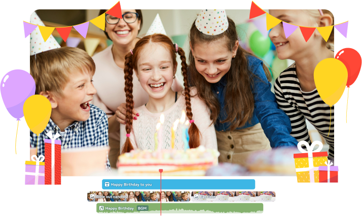 birthday video maker banner