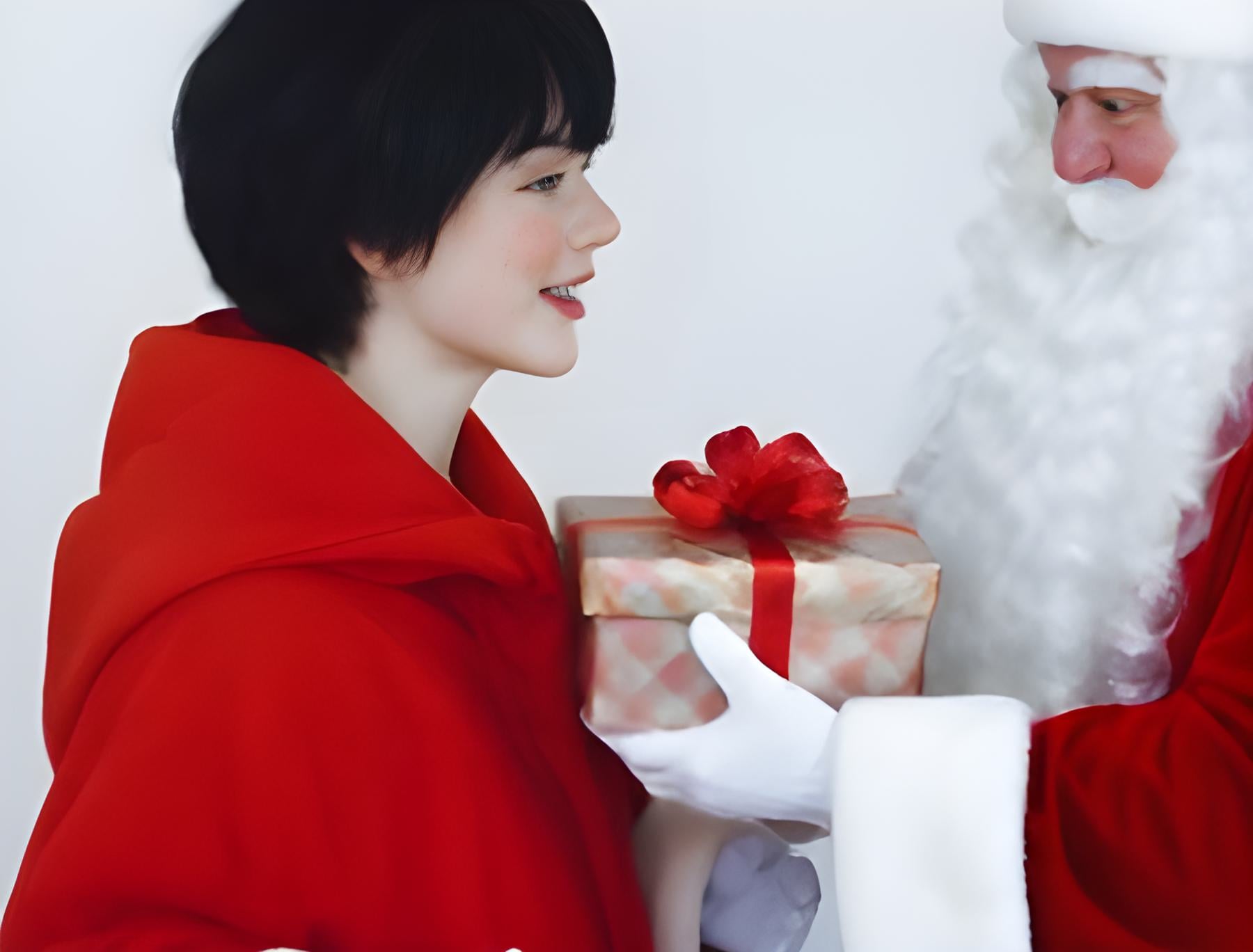 ai santa giving gifts