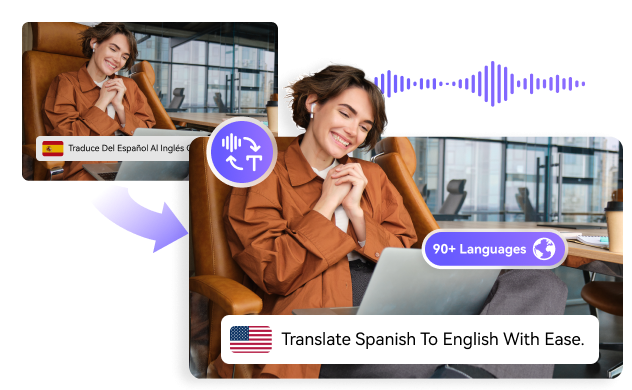 translate spanish to english audio banner