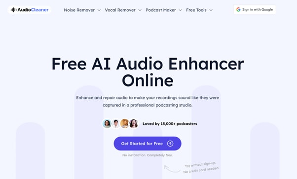 audiocleaner ai audio enhancer