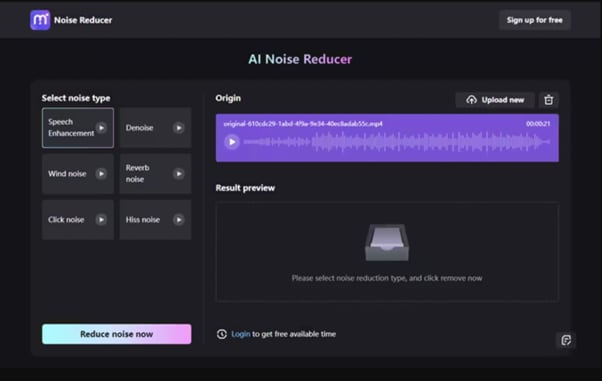 choose the type of audio enhancement