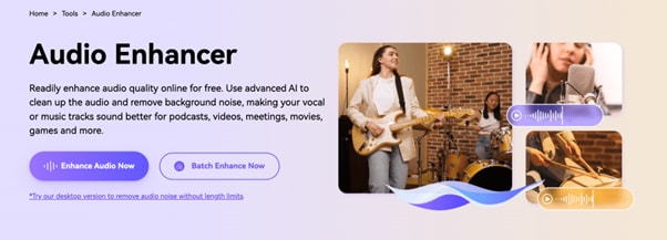 media.io ai audio enhancer