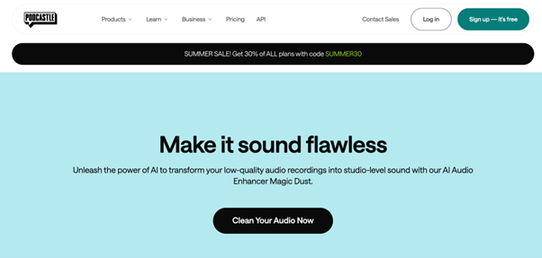 podcastle ai audio enhancer