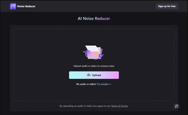 upload your desired audio