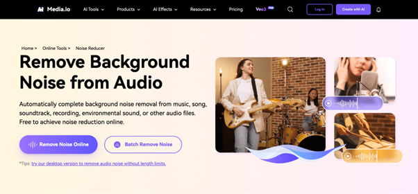 media.io background voice remover