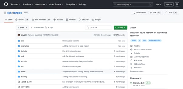rnnoise background voice remover