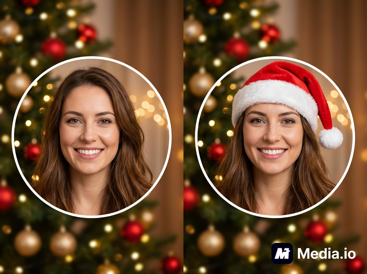 Add Santa hat to profile picture
