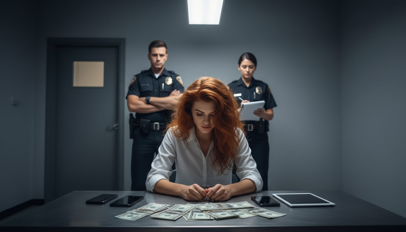 After: AI interrogation room arrested photo