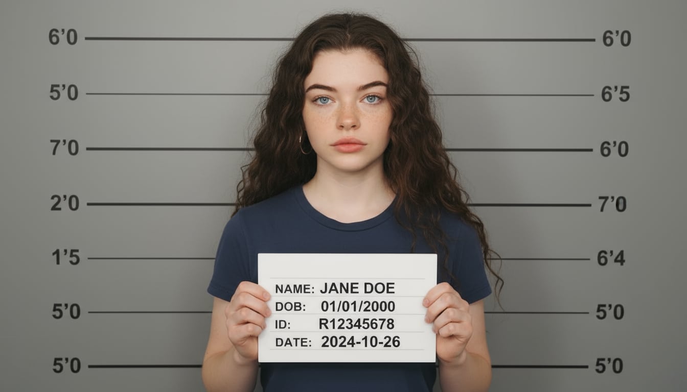 After: AI-generated mugshot photo